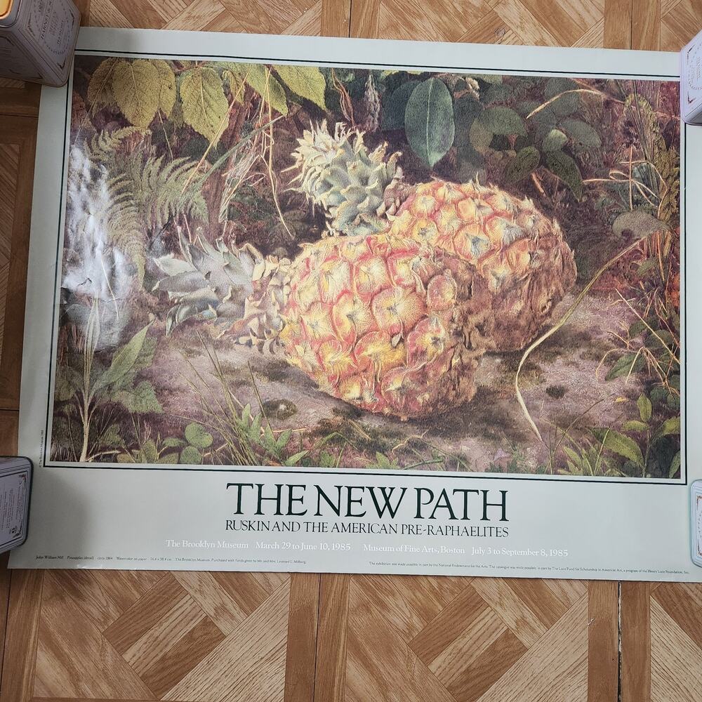 Vintage 'Pineapples' John William Hill Poster, Brooklyn Museum 1985 (28x20in)